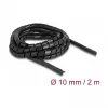 Delock Elastyczny Wąż Spiralny 2m x 10mm Czarny