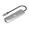 Hub interfejsu Port Designs 900162 USB Type-C — Wyjście USB Type-C, 3840x2160@60Hz, wejście 20V/5A, 117×34×13 mm, srebrny