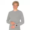 Bluza Glovii GJ1GL z okrągłym dekoltem, długim rękawem, szara, elastan, poliester