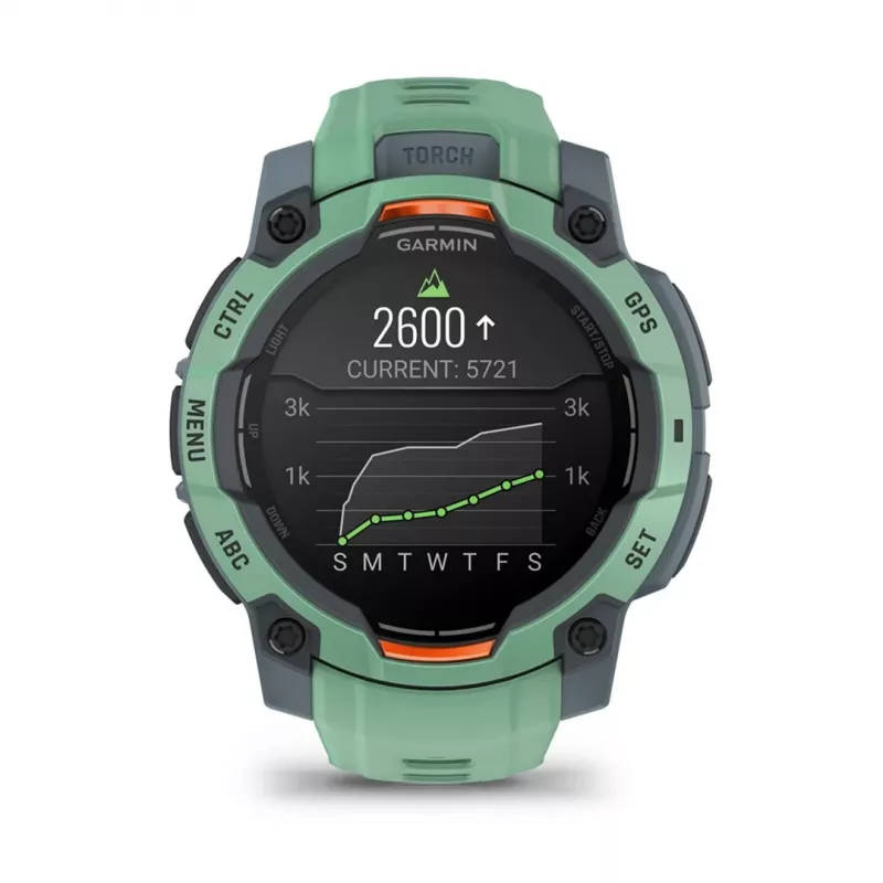 Garmin Instinct 3 AMOLED 3.05 cm (1.2) 45 mm Digitalny 390 x 390 pikseli Ekran dotykowy Zielony GPS (satelitarny)