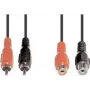 Kabel audio e+p B 98/5 5 m 2 x RCA czarny/czerwony