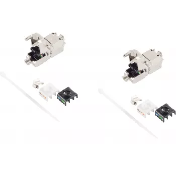 Złącze Keystone RJ45 Cat 6A ShiverPeaks BS08-10002-2 bez narzędzi, opakowanie 2 szt.