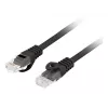 Kabel sieciowy Lanberg PCU6-10CU-0200-BK Cat6 U/UTP RJ-45 prosty 2 m czarny