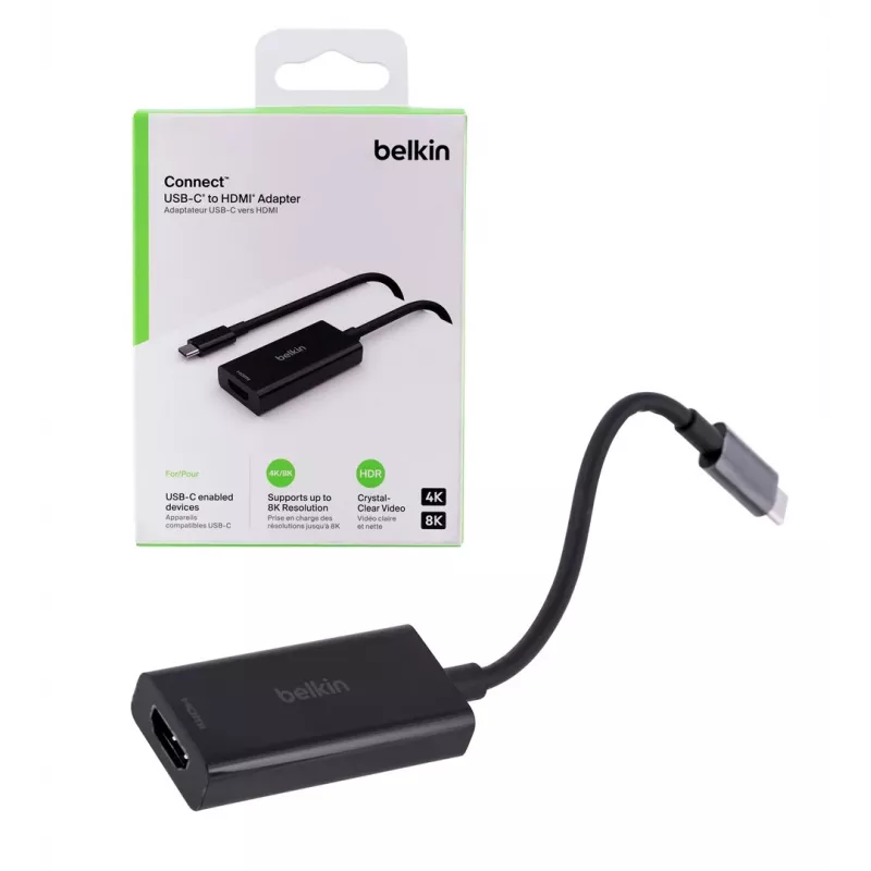 Belkin AVC013BTBK adapter kabla wideo HDMI Typ A (Standard) USB Type-C Czarny