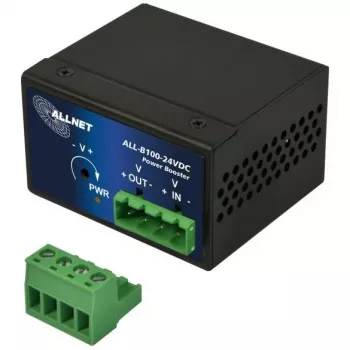 Przetwornica DC-DC ALLNET ALL-B100-24VDC: wejście 24 V DC na wyjście 48–55 V DC, do 95 W