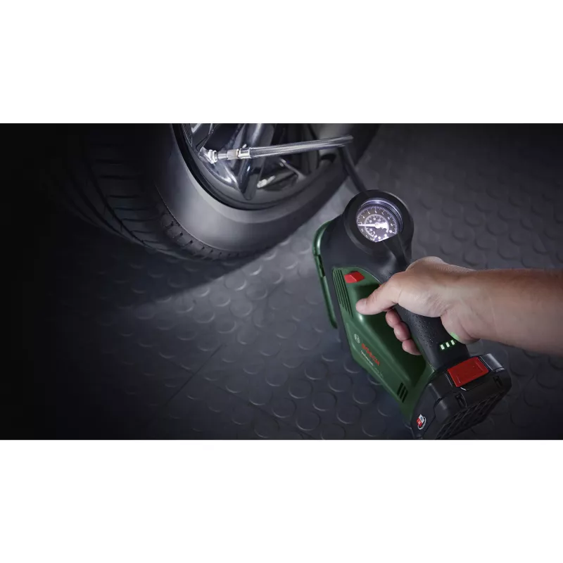 Elektryczna pompka powietrza Bosch Universal Pump 18V — 10,3 bar, 30 l/min, akumulator Li‑Ion