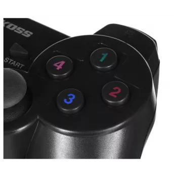 Gamepad VAKOSS GP-3925BK czarny bezprzewodowy RF analogowo-cyfrowy do PC i PlayStation 3, 12 przycisków, 2,4 GHz, nanoodbiornik