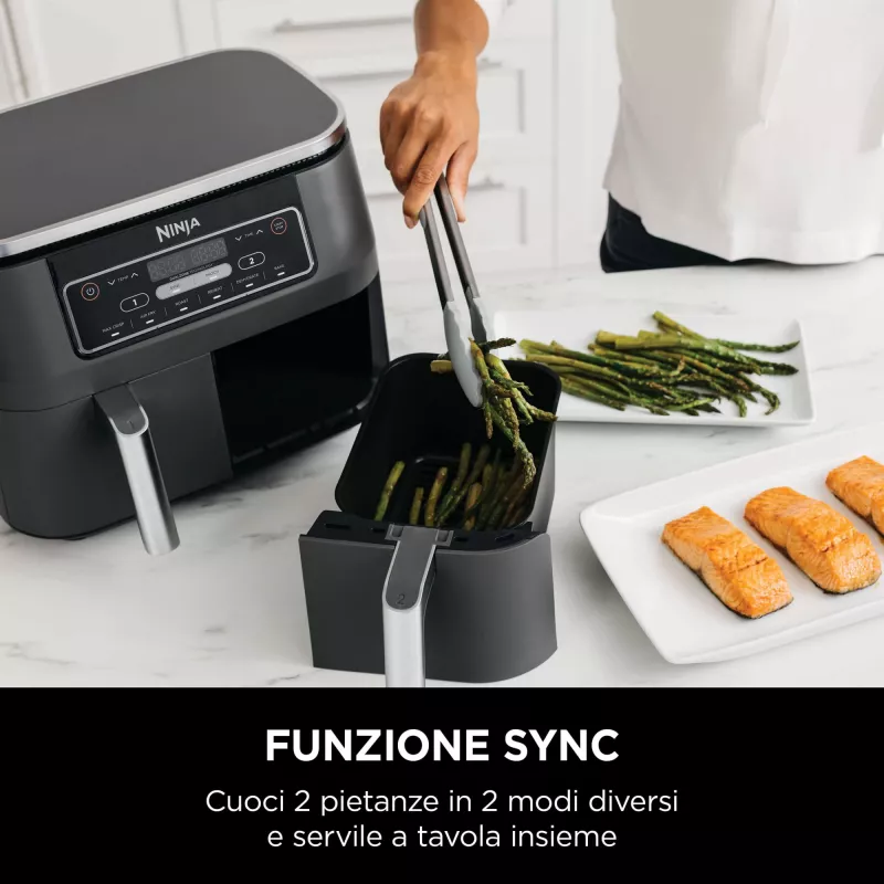 Ninja AF300 Podwójny 7,6 L Wolnostojący 1690 W Frytkownica beztłuszczowa Czarny