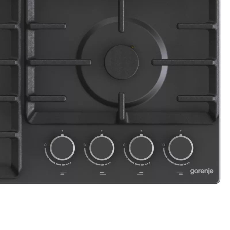 Gorenje Hob GW642AB Gazowa Liczba palników/stref gotowania 4 Pokrętła obrotowe Czarny