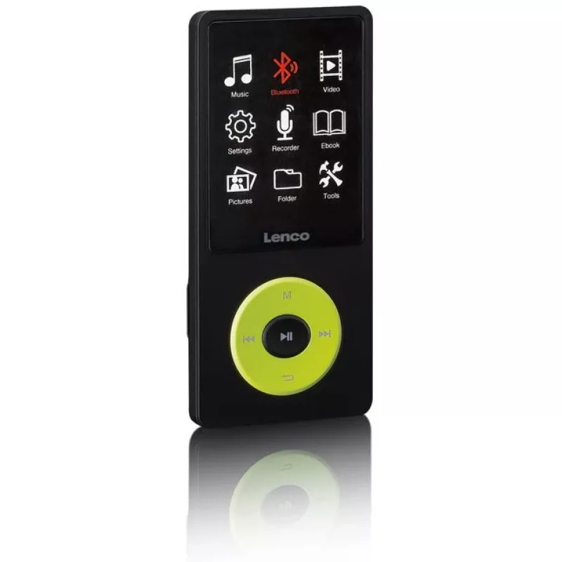 Odtwarzacz MP3 Lenco Xemio-860GN 8 GB Czarny Limonkowy LCD 18h odtwarzania