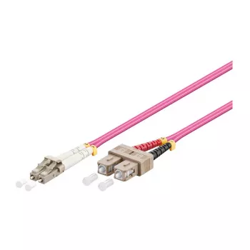 Kabel krosowy LWL Duplex OM4 (wielomodowy, 50/125) LC/SC, LSZH, odwracalna polaryzacja, 0,5m, Good Connections®