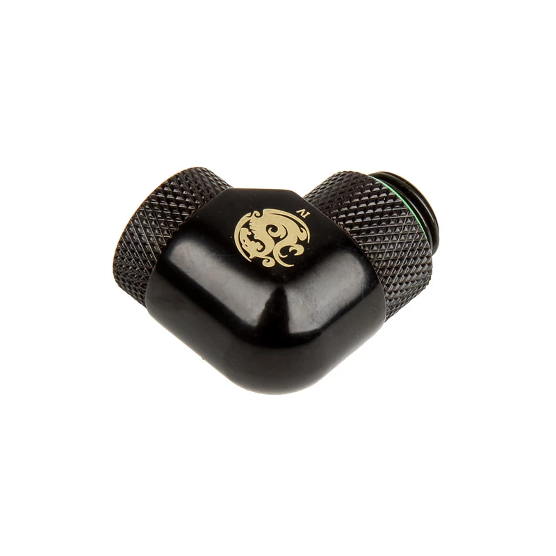 Adapter 90° BitsPower BP-MB90R2LD G1/4 cala męski na G1/4 cala żeński, 2x obrotowe złącze