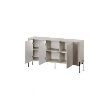 Komoda cama meble VERA 150x40x80 cm, matowy cashmere, płyta wiórowa, rama 16 mm