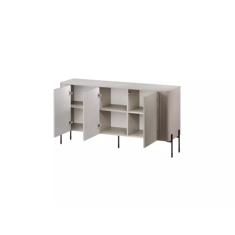 Komoda cama meble VERA 150x40x80 cm, matowy cashmere, płyta wiórowa, rama 16 mm