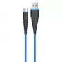 Kabel USB Micro-B Devia Fish 1 Series 5V 2,4A 1,5m niebieski