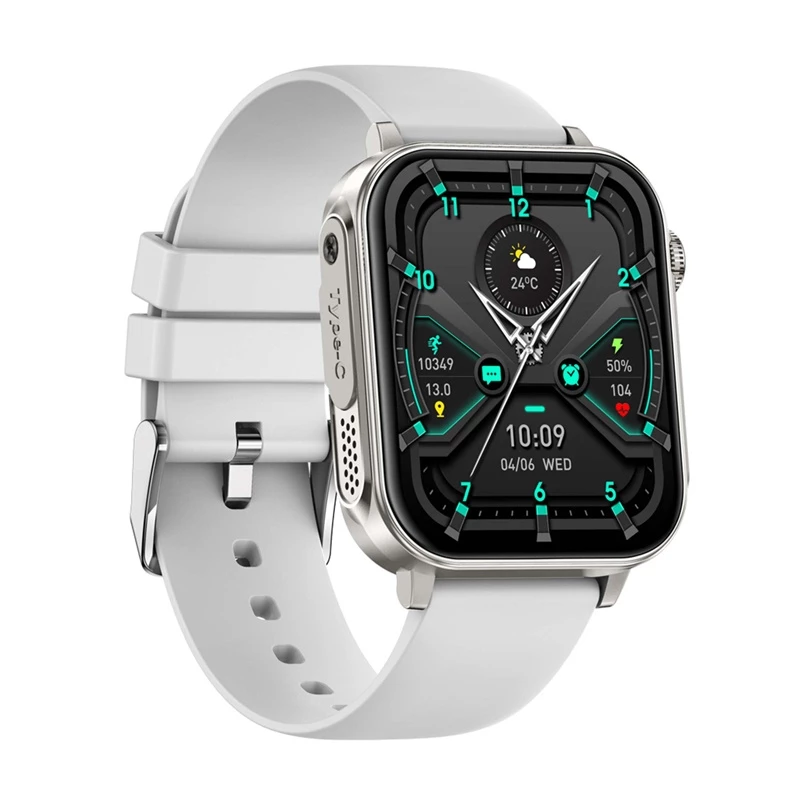 Smartwatch Colmi P80 srebrny – Colmi P80 kompaktowy smartwatch, srebrna koperta