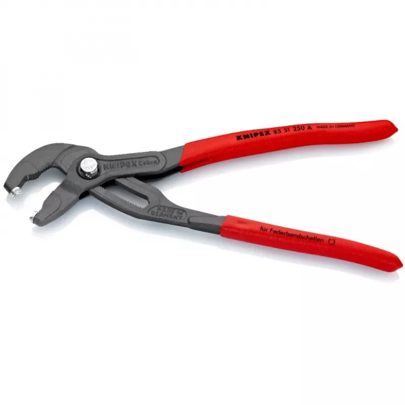 Knipex szczypce do opasek sprężystych, dł. całk. 250 mm, maks. średnica 70 mm, regulacja 25