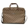 Torba na laptopa GUESS GUCB15P4TW 16 cali brązowa Saffiano z logo trójkąta 4G