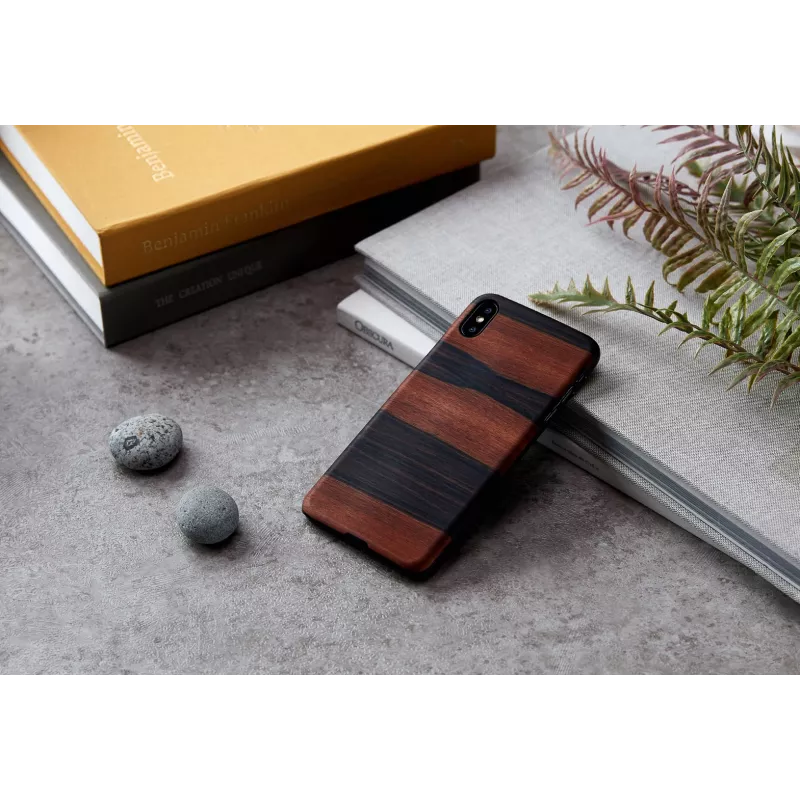 Etui na smartfona man and wood do iPhone XS Max — hebanowa czerń, ochronna twarda tylna obudowa