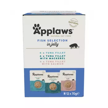 Mokra karma dla kota Applaws Multipak rybny wybór w bulionie 12 x 70 g, dorosły, 83% wilgotności, saszetki