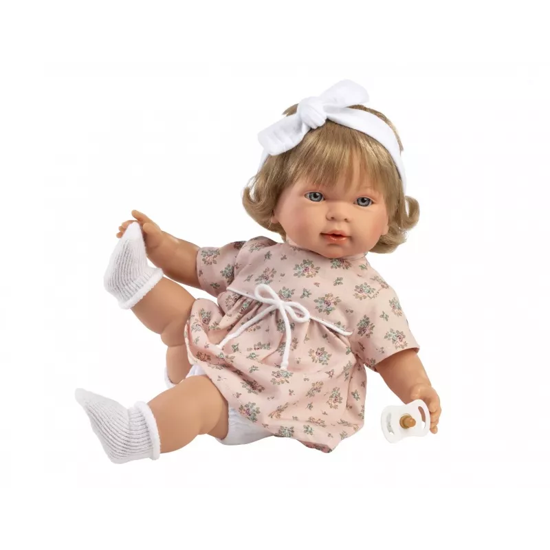 Lalka Llorens Carla 42 cm — płacząca lalka o realistycznych cechach i miękkim ciele