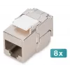 Digitus CAT 6A compact keystone module shielded tool-free mounting connection 8 pcs