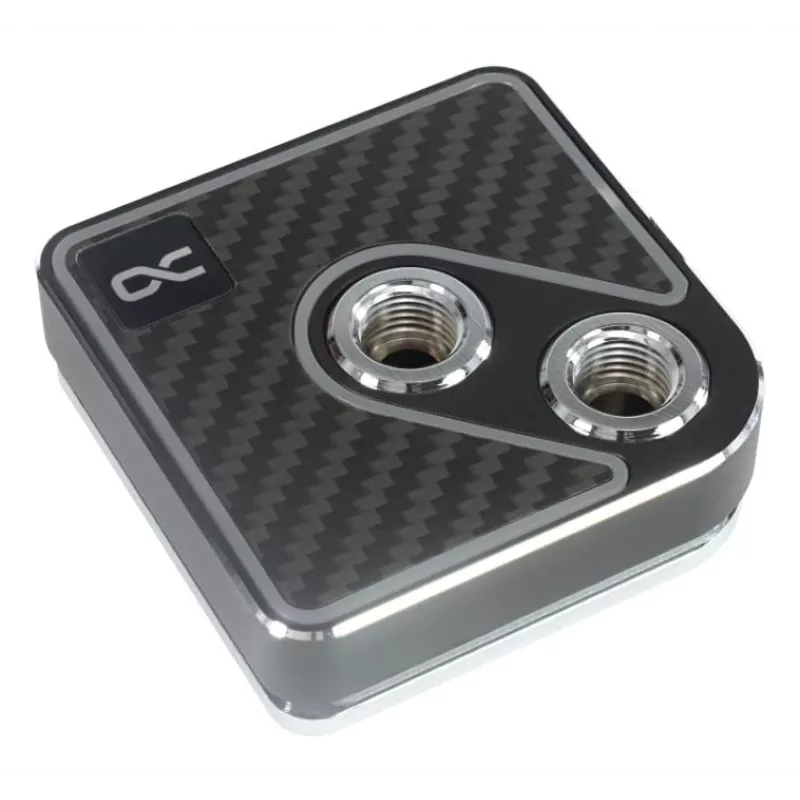 Blok wodny Alphacool Core 1 Aurora Carbon Brass Copper Nickel Black 72mm