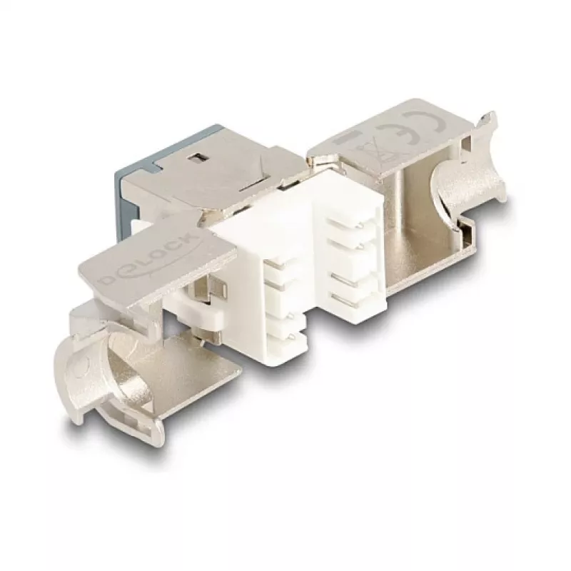 Moduł keystone DeLOCK 88120 Płaski RJ-45 Szary 10 szt.