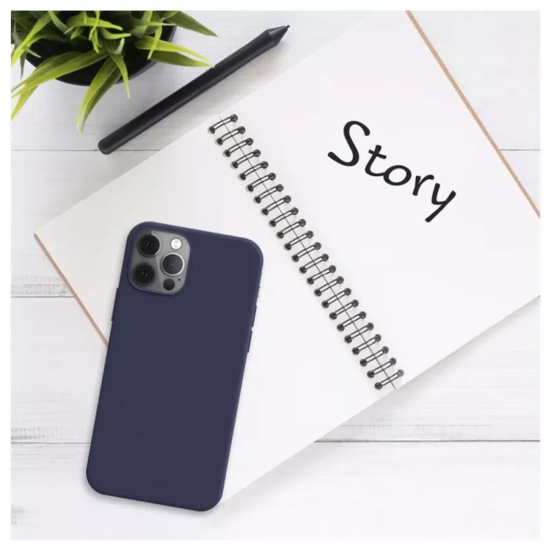 Etui ochronne FIXED do Samsung Galaxy S25 — gumowe, niebieskie