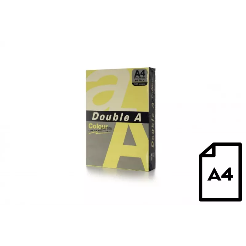 Papier kolorowy Double A, 80g, A4, 500 arkuszy, Butter