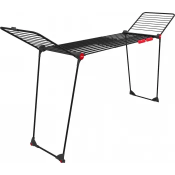 Suszarka do ubrań VILEDA Infinity Flex Ultimate Telescopic — czarna, aluminium lakierowane, 30 m powierzchni suszenia, składana, kółka
