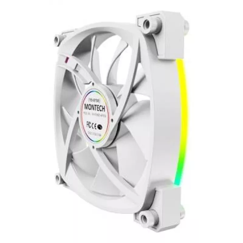 Wentylator do obudowy komputera Montech RX120 PWM 12 cm biały 3 szt.