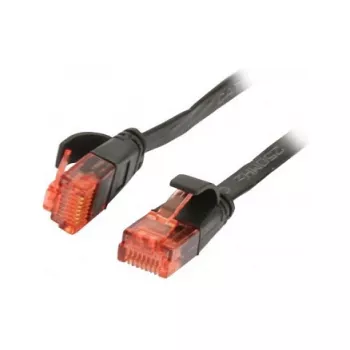 Kabel krosowy RJ45 - CAT6 250MHz - 2m czarny - UTP(U/UTP) - PVC - płaski - Synergy 21 -