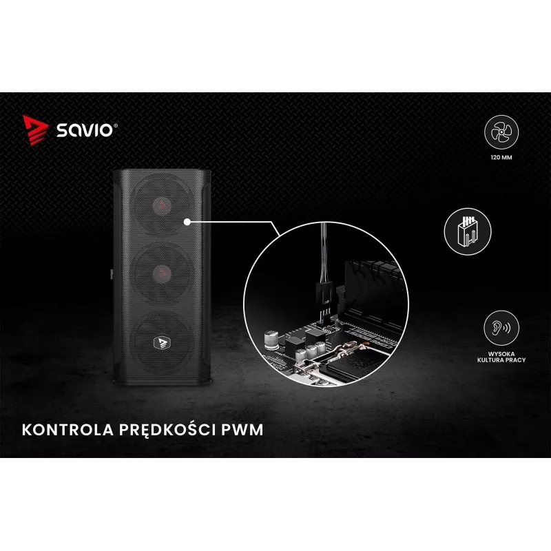 Zestaw chłodzenia cieczą All-in-one SAVIO BLADE SET wentylator 120 mm 1800 RPM 32 sone Czarny