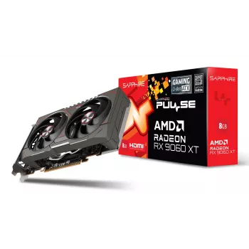 Karta graficzna Sapphire Radeon RX 9060 XT — 8 GB GDDR6, 128-bitowa, PCIe x16 5.0, chłodzenie z dwoma wentylatorami