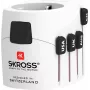 Uniwersalny adapter wtyczki zasilania biały Skross PRO Type C E F