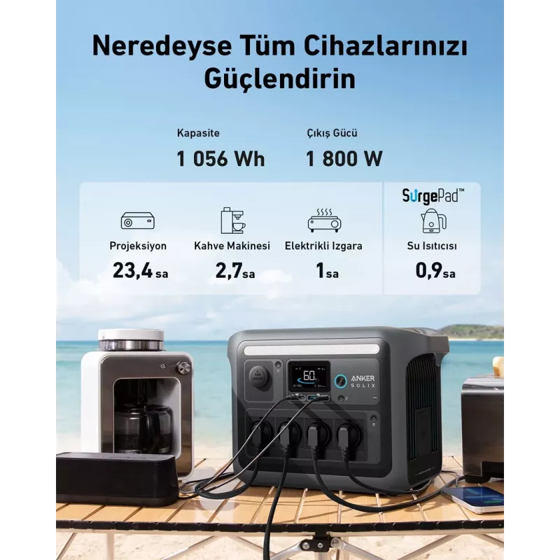 Anker Solix C1000X przenośna stacja zasilania 8 1800 W 12,9 kg