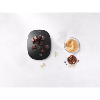 Elektroniczna waga kuchenna ZWILLING 53011-053-0 — udźwig 10 kg, czarna owalna, wyświetlacz LCD