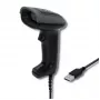 Ręczny czytnik kodów kreskowych QOLTEC 50863 — skaner 1D/2D, przewodowy USB, sensor LED, czarny, 5V, kabel 1,8 m