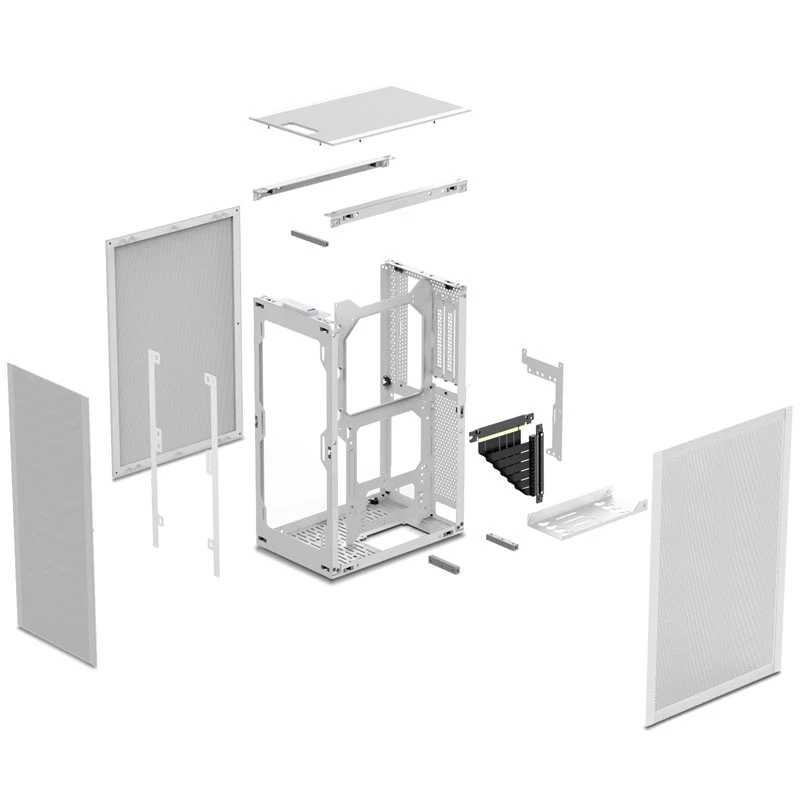 Obudowa komputerowa SSUPD Meshlicious Full Mesh PCIE 4.0 Edition Mini-ITX - Biała
