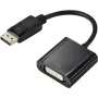 Renkforce RF-5771774 Adapter DisplayPort / DVI [1x wtyczka DisplayPort - 1x gniazdo DVI 24+5pin.] Czarny oplot PVC 15 cm (RF-5771774)