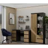 Top e Shop RS-80 BILY regał biurowy, antracytowa rama, drzwi dąb artisan, 7 półek, 2 szuflady, 1800×800×350 mm