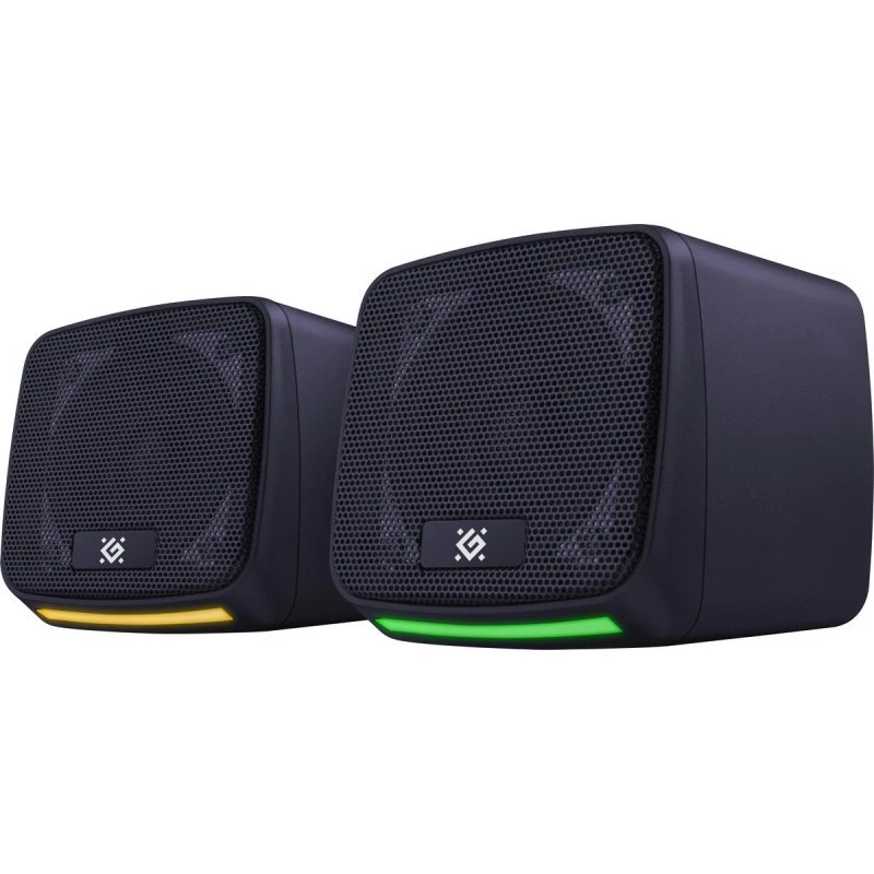 Głośniki komputerowe DEFENDER J3 2.0 6W LED USB, 2×3 W RMS, 90–20000 Hz, 3,5 mm, czarne