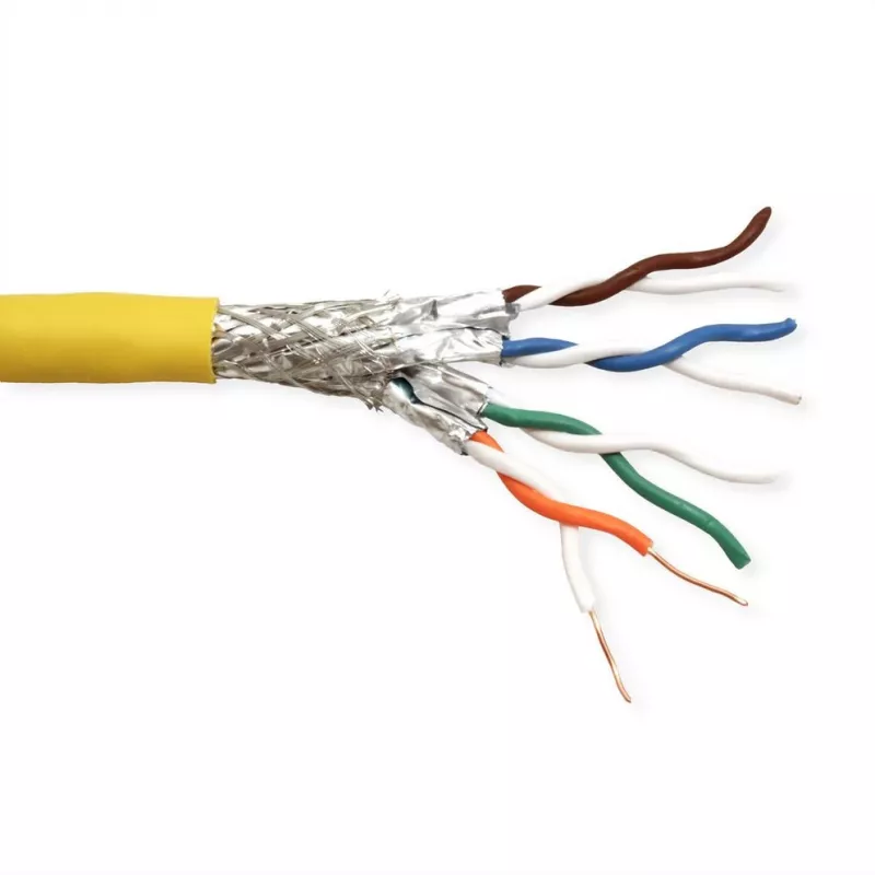 Kabel sieciowy ROLINE 21.15.0005 100m Cat8 SF/UTP żółty
