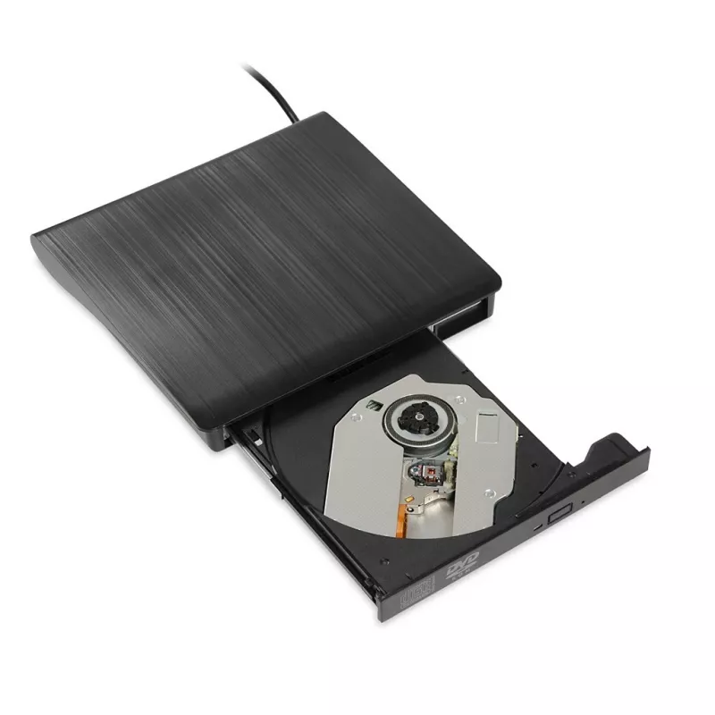 Zewnętrzny napęd optyczny DVD-ROM IBOX IED02, USB 3.2 Gen 1, DVD-ROM (8x) / CD-ROM (24x), czarny
