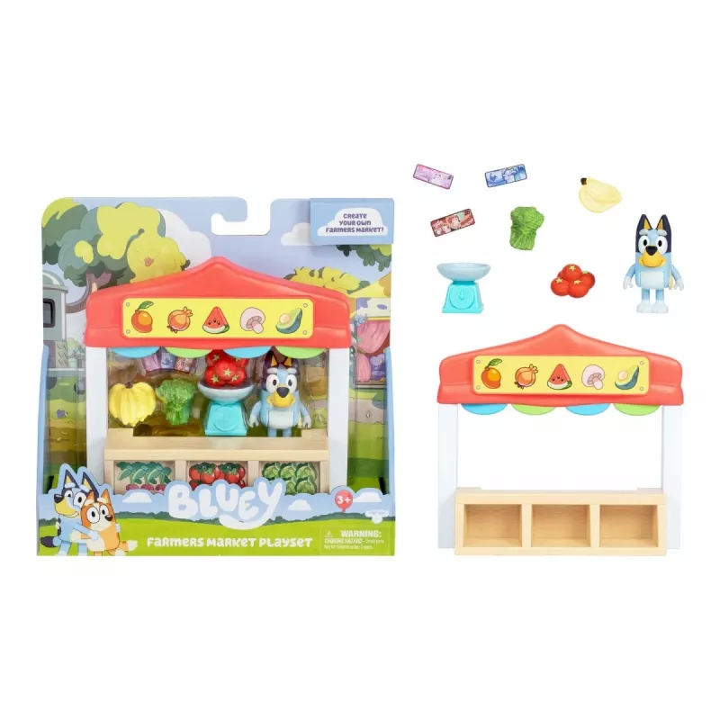 Zestaw figurek zabawkowych TMTOYS Mini Bluey Sklep spożywczy BLU17555 – zestaw miniaturowych figurek do zabawy