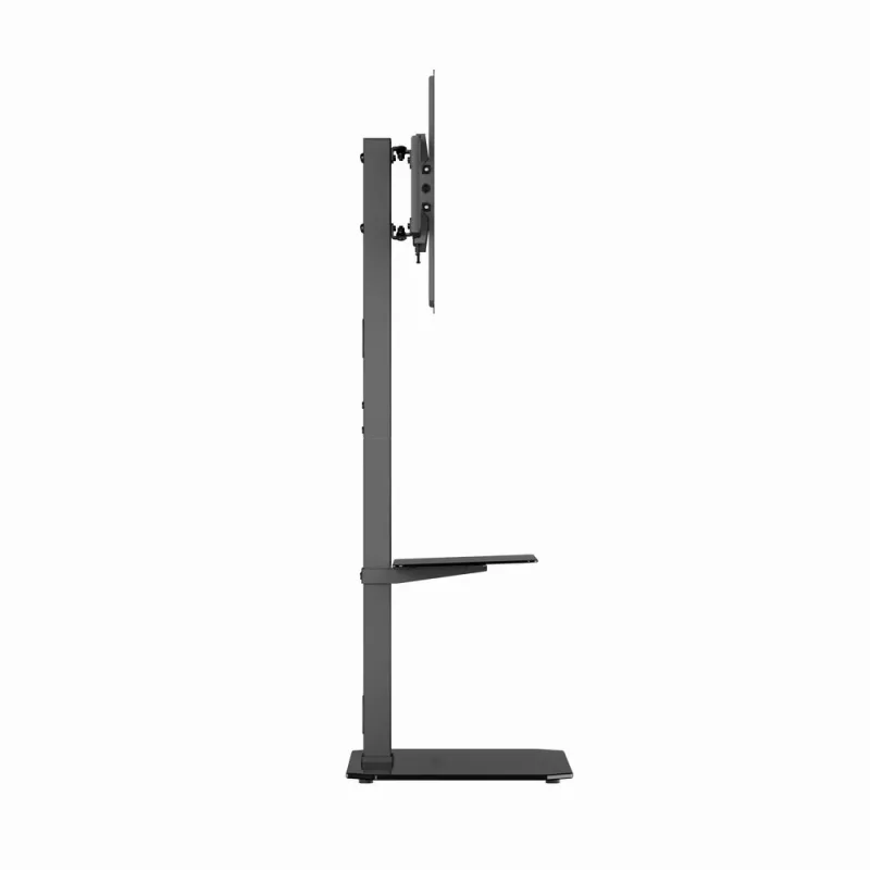 Wolnostojący stojak pod telewizor GEMBIRD TVS-86ST-01 do telewizorów 43–86 cali, czarny, podstawa ze szkła hartowanego, VESA 100x100–600x400, maks. 60 kg