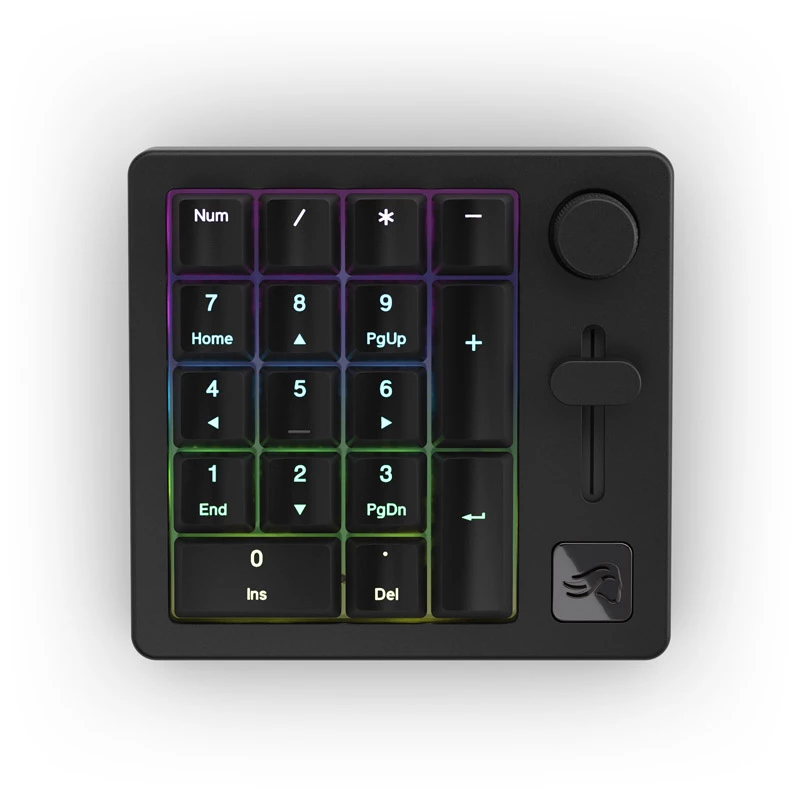 Wired/ Wireless Numpad Triton Glorious GMMK Wireless Numpad — Fox mechanical switches, Czarny