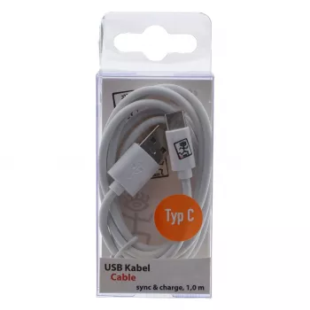 Kabel USB 2GO 795925 1m Micro-USB B USB C USB 3.2 Gen 1 Biały
