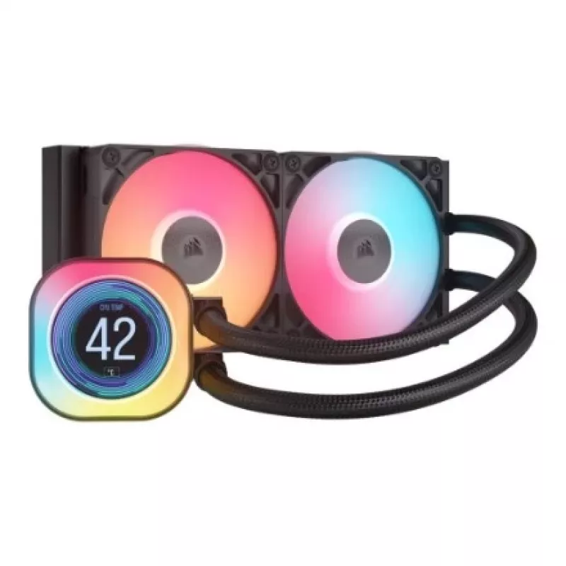Chłodzenie powietrzne Corsair iCUE LINK TITAN 240 RX LCD 12 cm czarny 300–2100 RPM